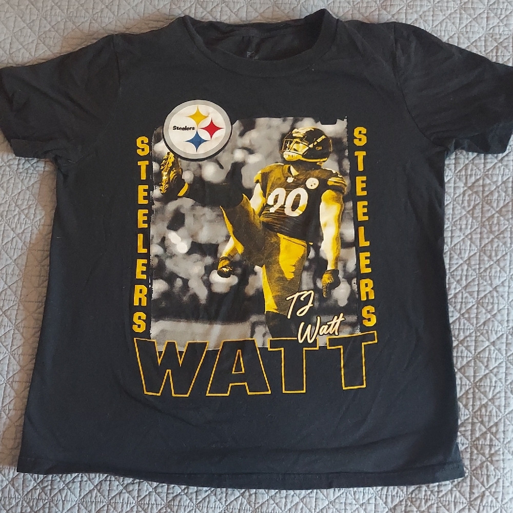 Steelers Kids Black Graphic T-Shirt
